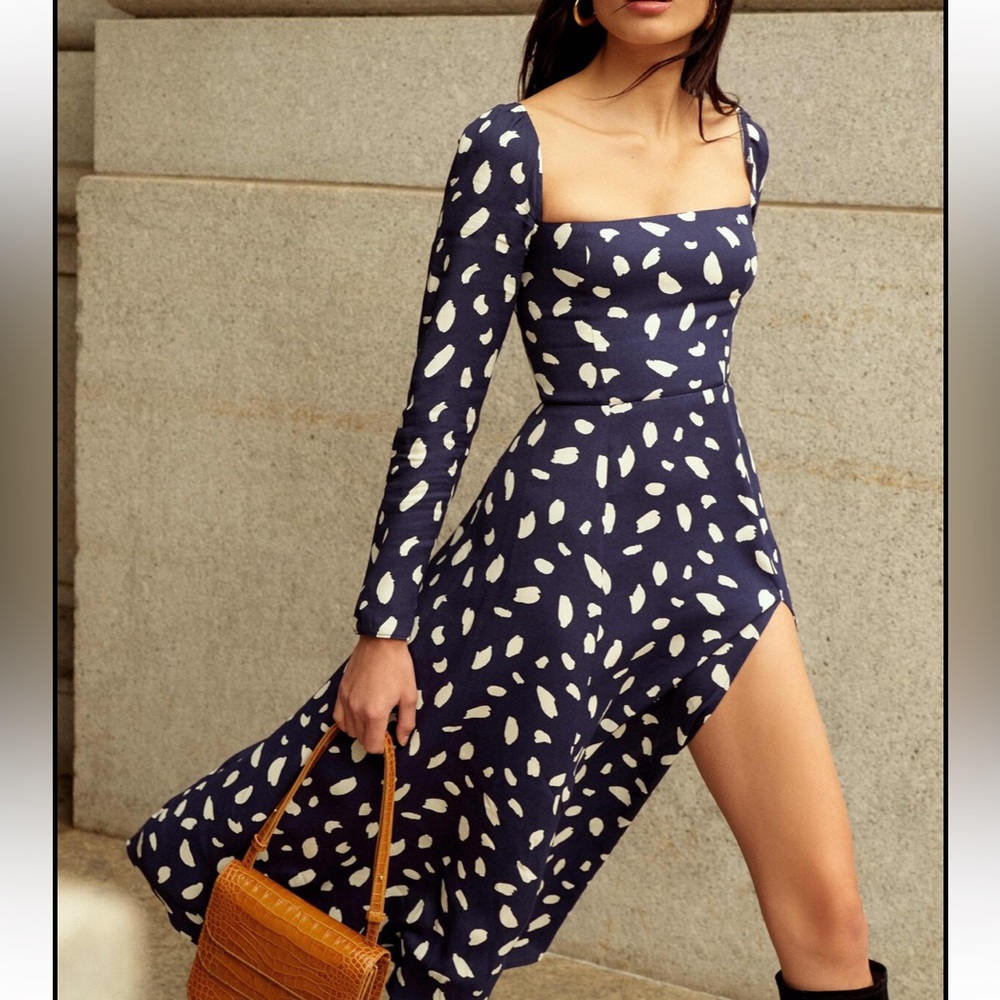 Reformation Sigmund Dress in Splatter Size 0